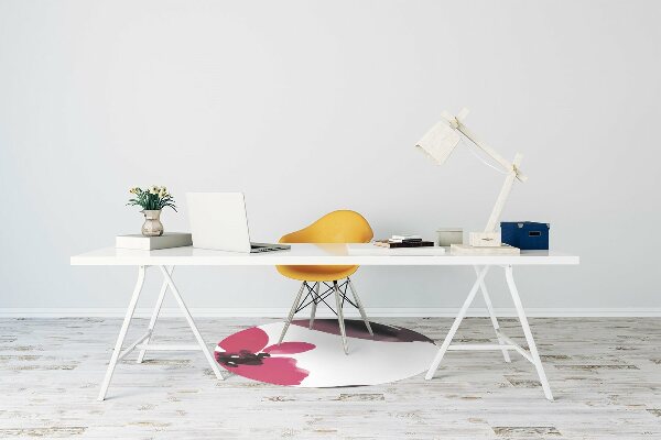 Desk chair mat Beautiful flowers
