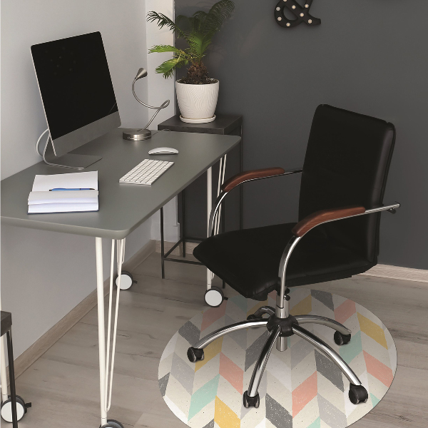 Office chair mat Pastel herringbone
