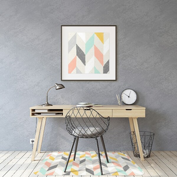 Office chair mat Pastel herringbone