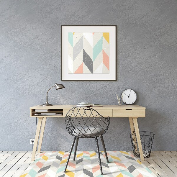 Office chair mat Pastel herringbone