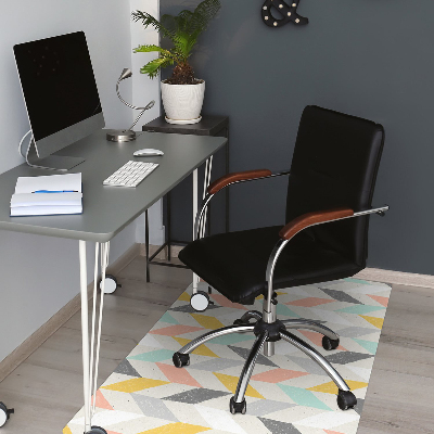 Office chair mat Pastel herringbone