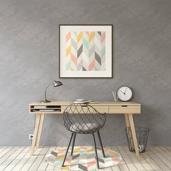 Office chair mat Pastel herringbone
