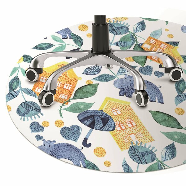 Office chair floor protector hippos