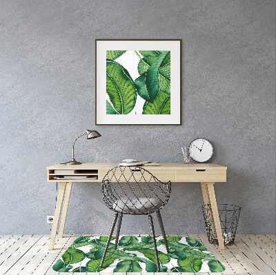 Chair mat Green large leaves