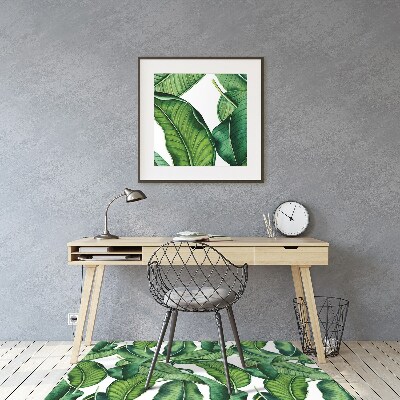 Chair mat Green large leaves