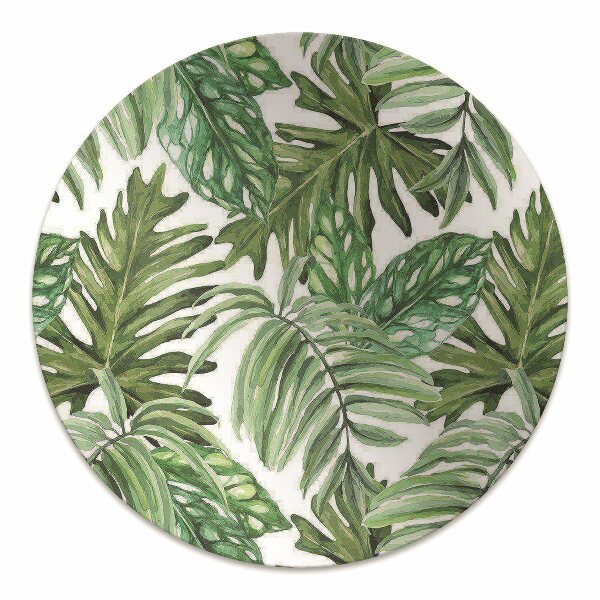 Office chair floor protector Jungle leaves