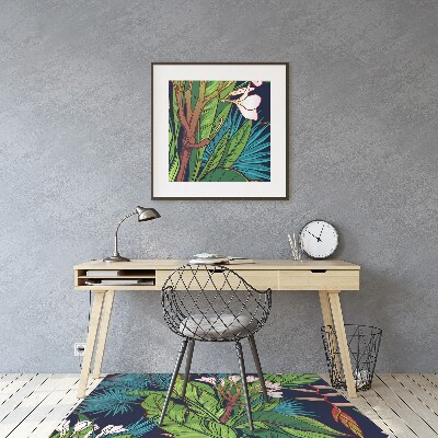 Office chair floor protector Tropical jungle