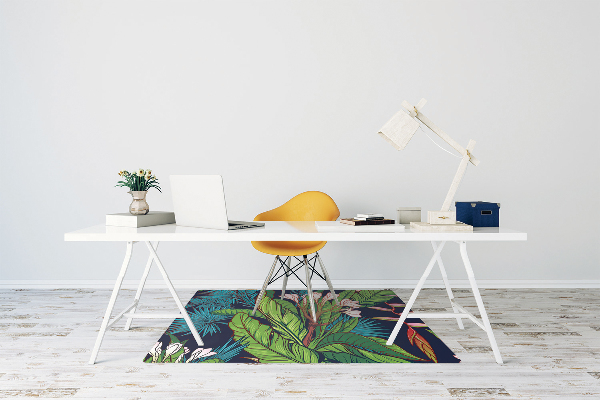 Office chair floor protector Tropical jungle