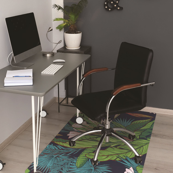 Office chair floor protector Tropical jungle