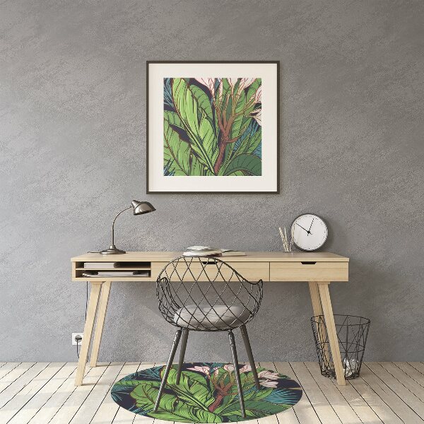 Office chair floor protector Tropical jungle