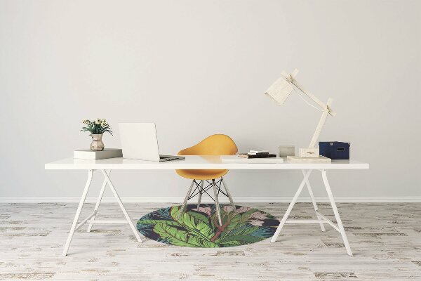 Office chair floor protector Tropical jungle