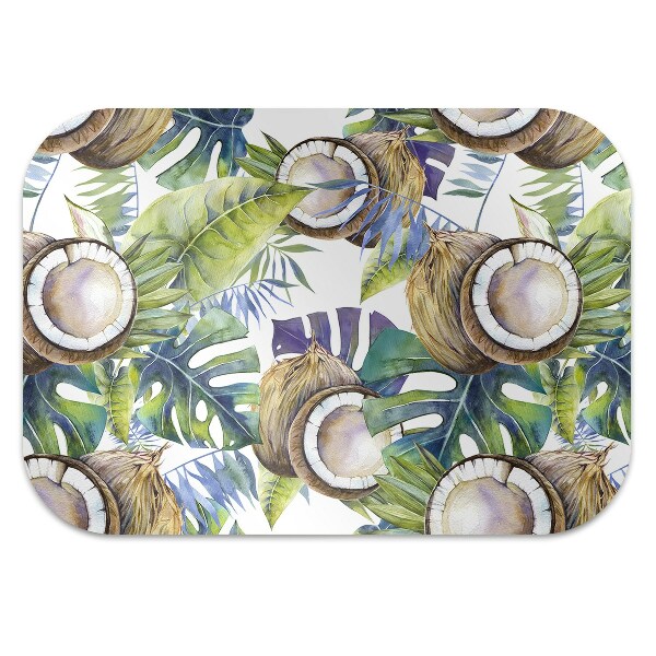 Office chair mat Coconuts and leaves