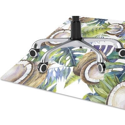 Office chair mat Coconuts and leaves