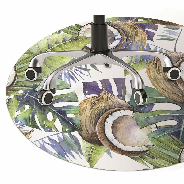 Office chair mat Coconuts and leaves