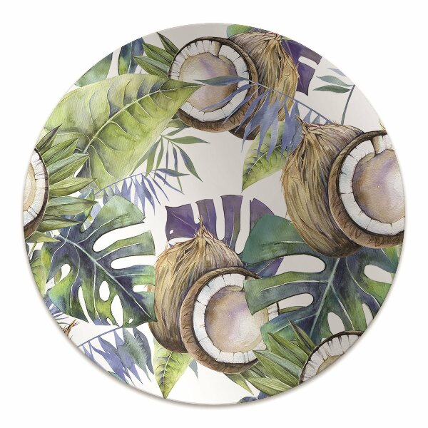 Office chair mat Coconuts and leaves