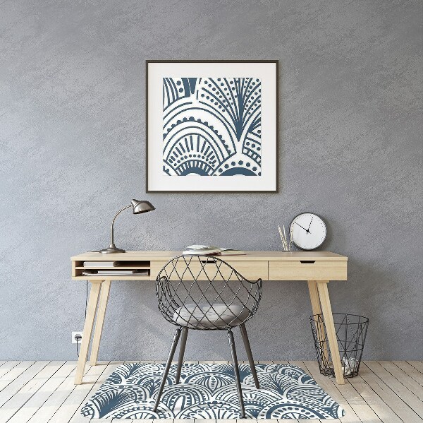 Office chair mat Moroccan pattern
