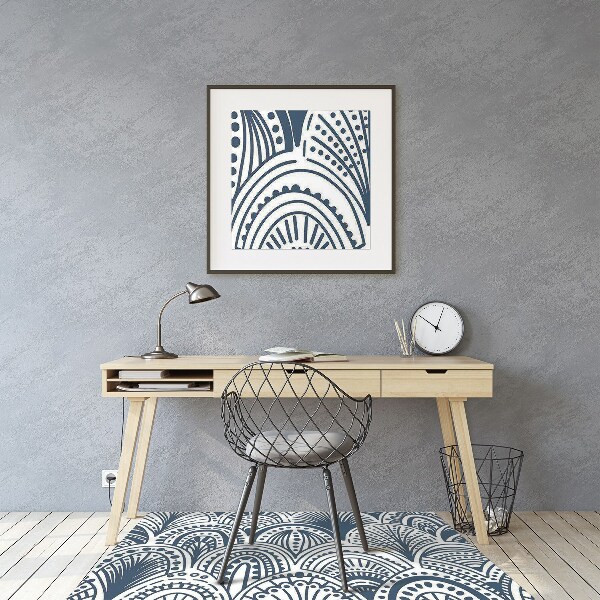 Office chair mat Moroccan pattern