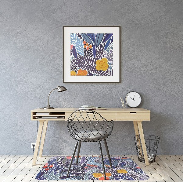 Office chair mat Tropical vegetation