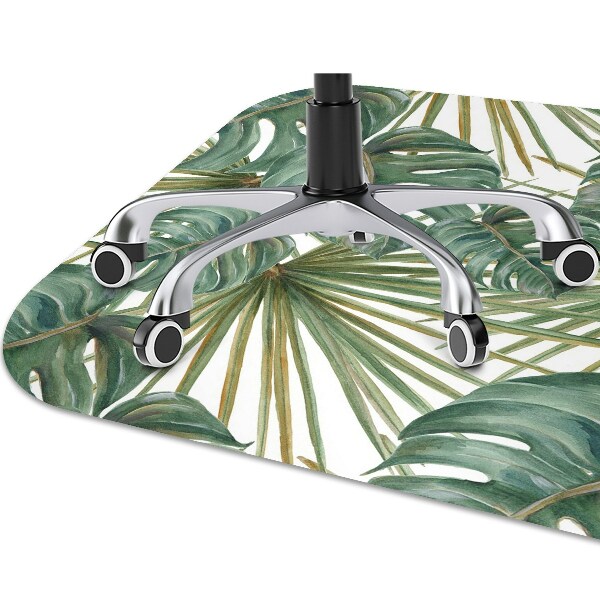 Office chair floor protector exotic plants