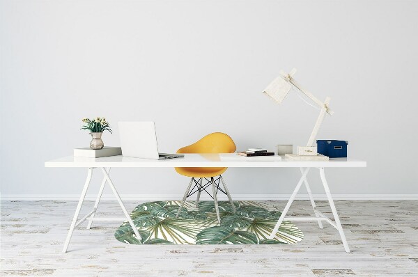 Office chair floor protector exotic plants
