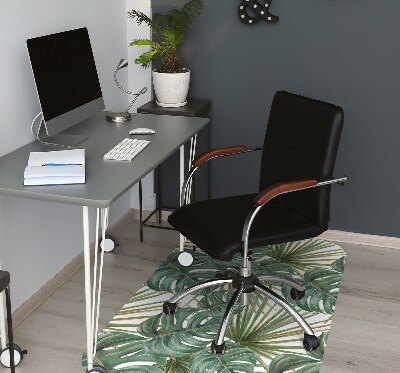 Office chair floor protector exotic plants