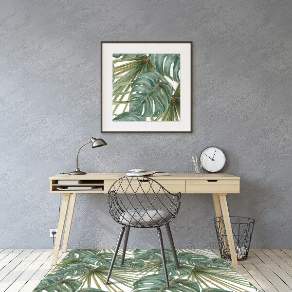 Office chair floor protector exotic plants