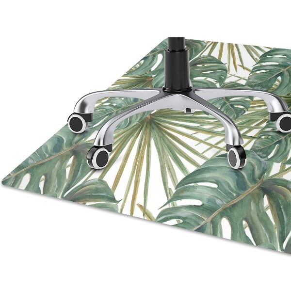 Office chair floor protector exotic plants