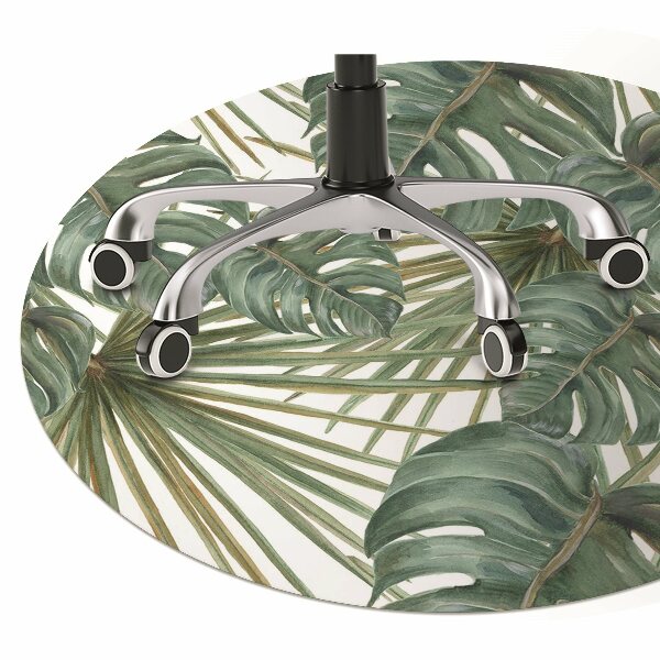 Office chair floor protector exotic plants