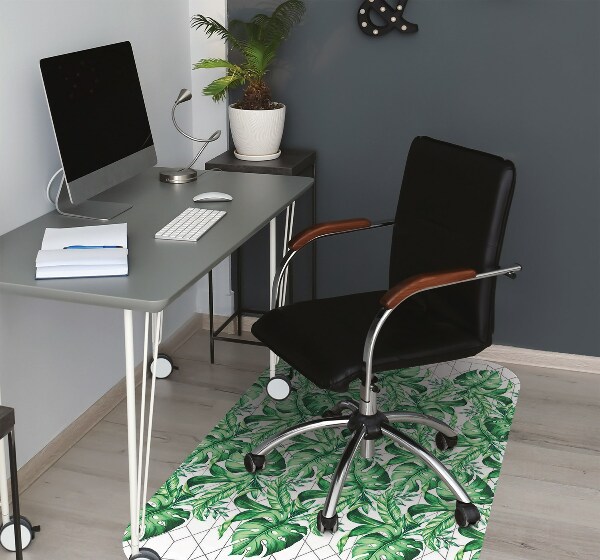 Office chair floor protector geometric lines