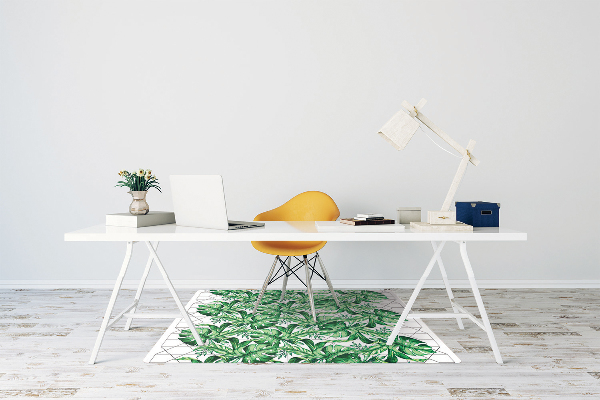 Office chair floor protector geometric lines
