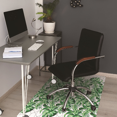 Office chair floor protector geometric lines