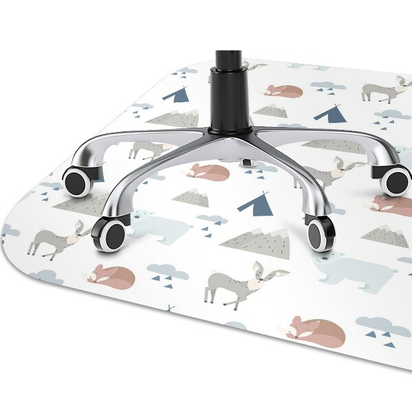 Office chair mat forest animals