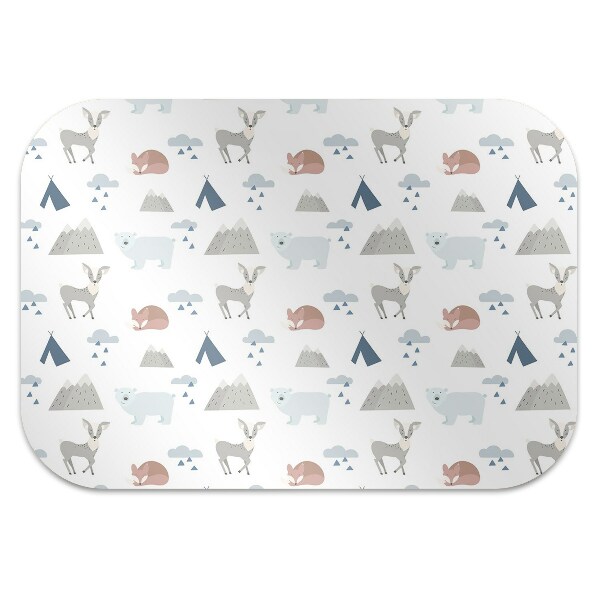 Office chair mat forest animals