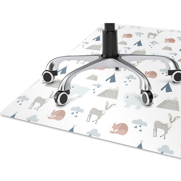 Office chair mat forest animals