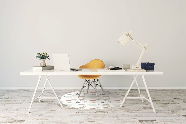 Office chair mat forest animals