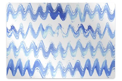 Desk chair mat waves watercolors