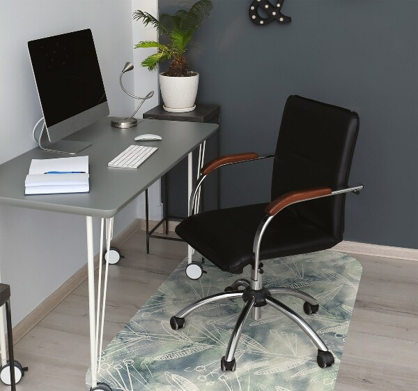 Office chair mat plants