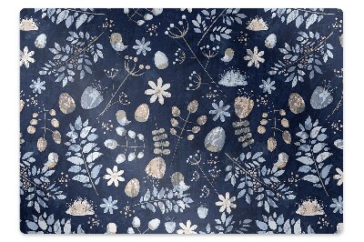 Computer chair mat Nordic leaves