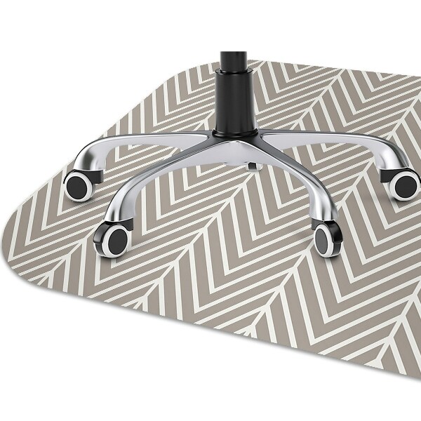 Office chair floor protector Herringbone pattern