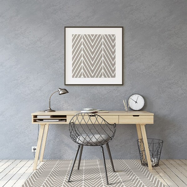 Office chair floor protector Herringbone pattern