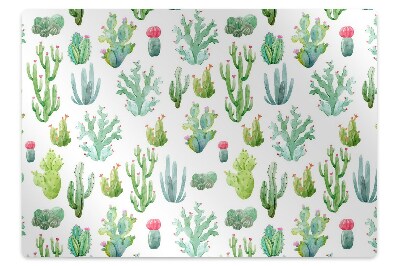 Computer chair mat small Cacti