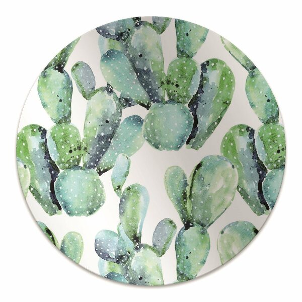 Office chair mat green cacti