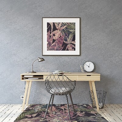 Chair mat floor panels protector Hummingbird and butterflies