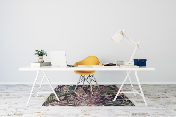 Chair mat floor panels protector Hummingbird and butterflies