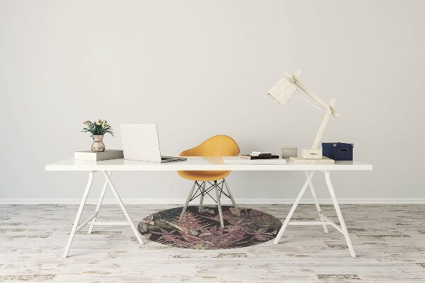 Chair mat floor panels protector Hummingbird and butterflies