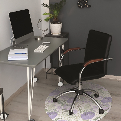 Desk chair mat pastel poppy