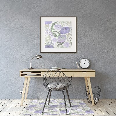 Desk chair mat pastel poppy