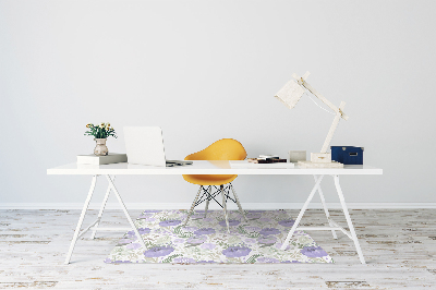 Desk chair mat pastel poppy