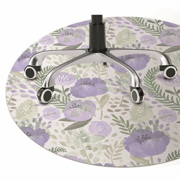 Desk chair mat pastel poppy