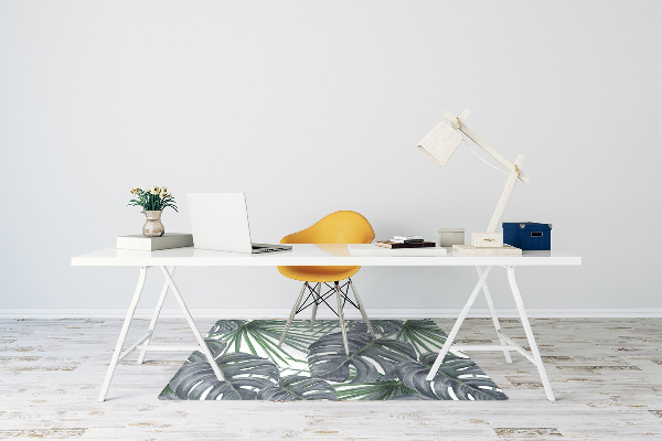 Office chair floor protector exotic plants